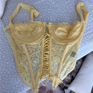 Princess Polly Yellow Lace Bustier